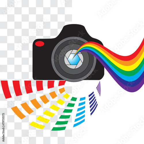 Stylized camera on the background signal conversion