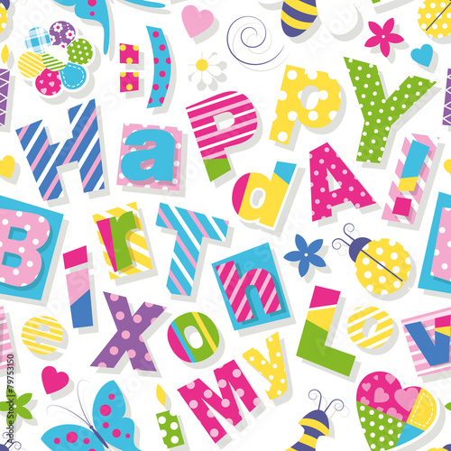 happy birthday my love pattern
