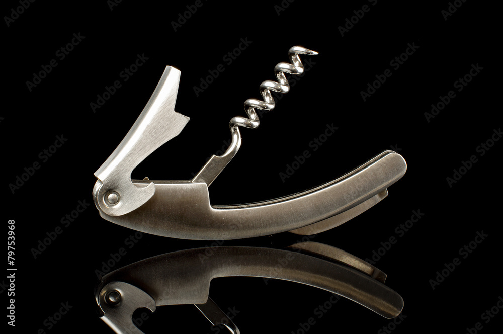 Wine accessory waiter knife with reflection Wine accessory waiter knife with reflection