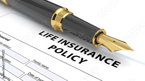 Cuadro en lienzo Life insurance policy