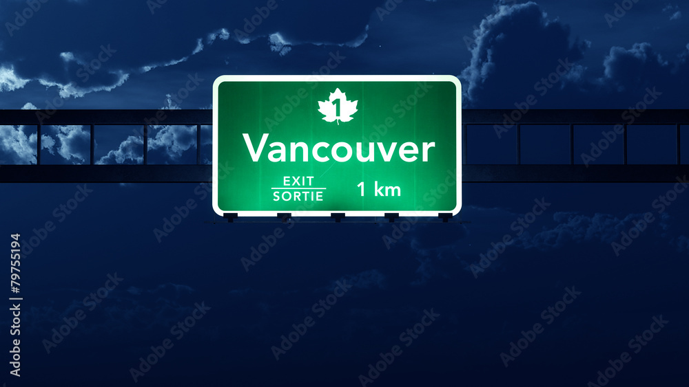 Vancouver Transcanada Canada Highway Road Sign