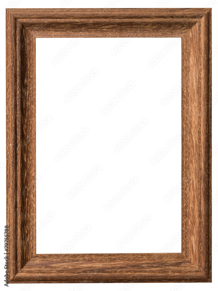 wood frame vertical with clipping path on isolated white backgro wood frame vertical with clipping path on isolated white backgro
