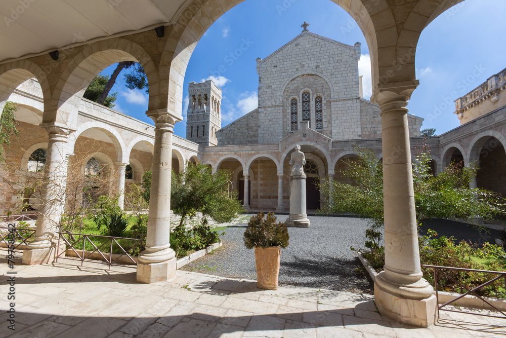 Jerusalem - The atrium of st. Stephens church