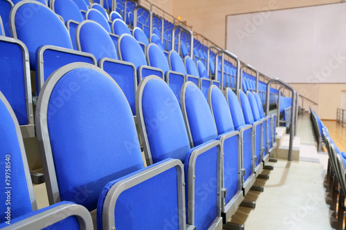Blue stadium seats hall handball © Dmitry Vereshchagin