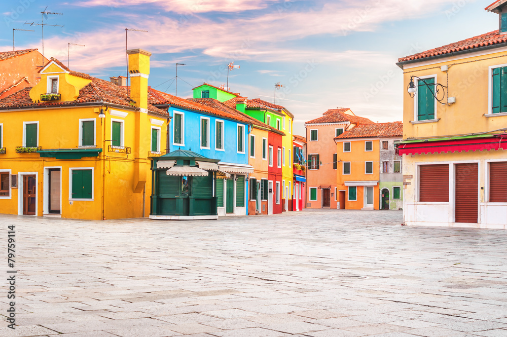 Colorful houses Burano Italy