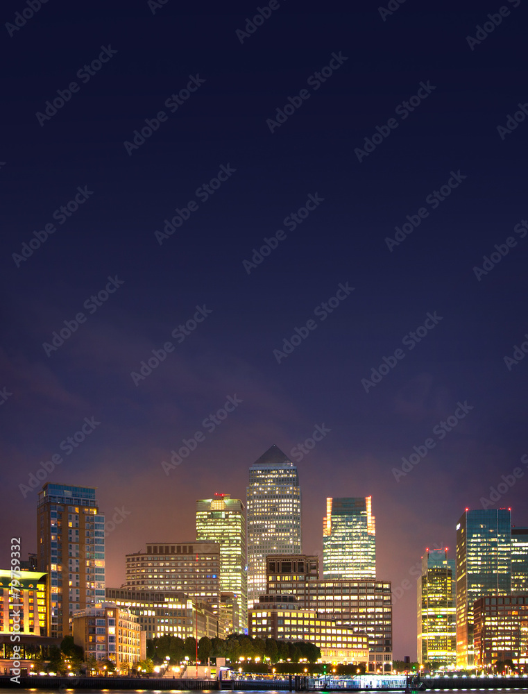 LONDON, UK - OCTOBER 17, 2014: Canary Wharf