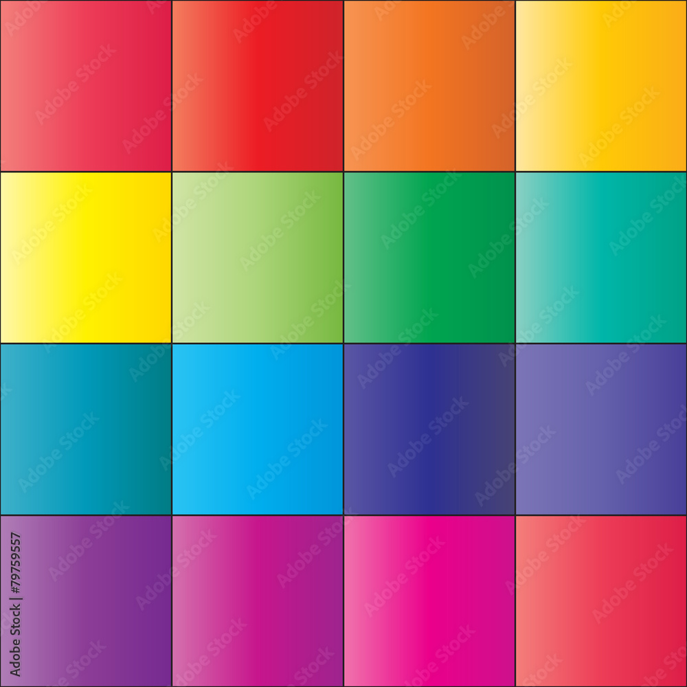 Set of different color gradients. Vector. 5
