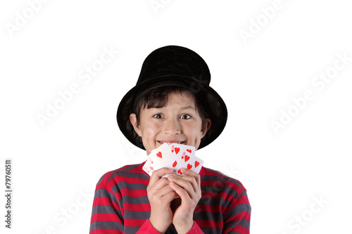 Young magician series - isolated on white