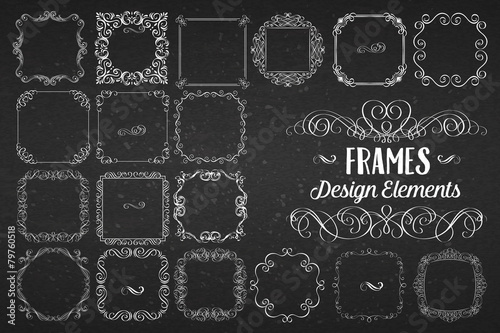 Curls, Banners and Swirls. Vector Vintage Design Elements.