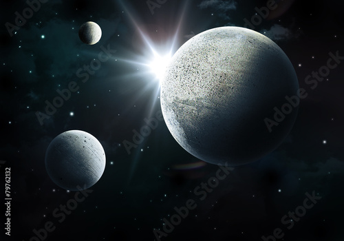 Fototapeta Naklejka Na Ścianę i Meble -  3D space scene