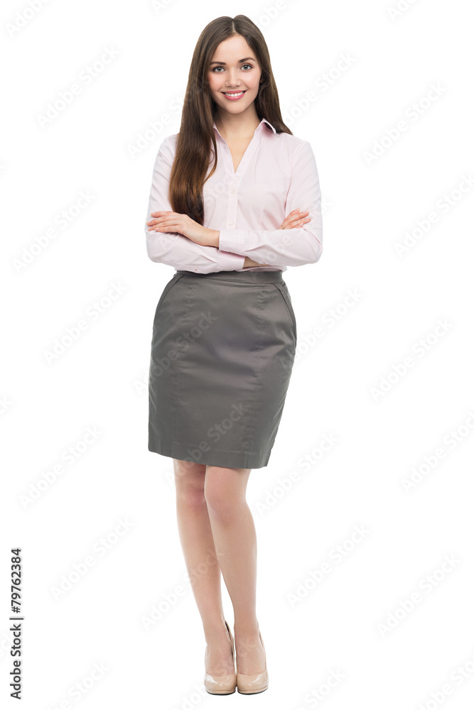Portrait of young business woman standing with arms crossed Portrait of young business woman standing with arms crossed