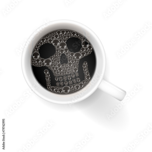 kaffetasse von oben totenkopf IV