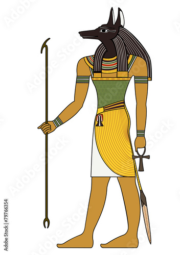 Isolated figure of ancient egypt god