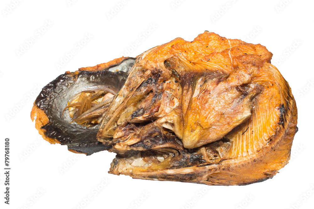 dried fish isolate on white