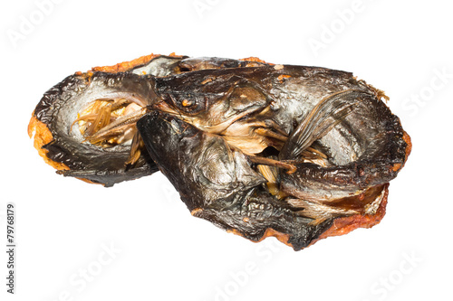 dried fish isolate on white