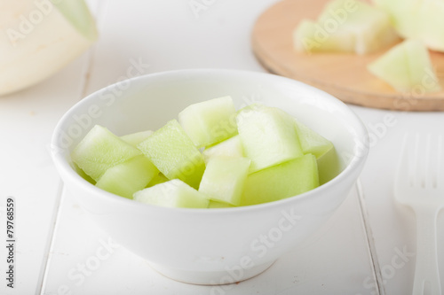 chopped honeydew melon