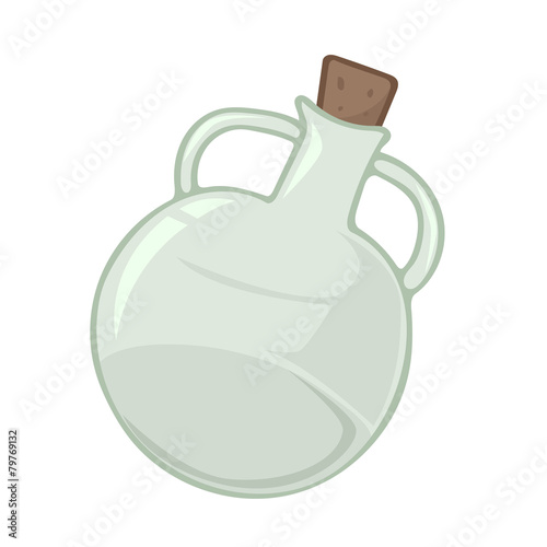 empty bottles isolated illustration