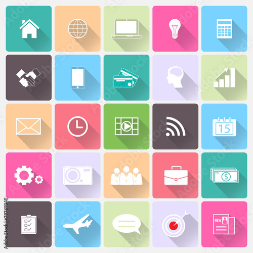 Business icons set.