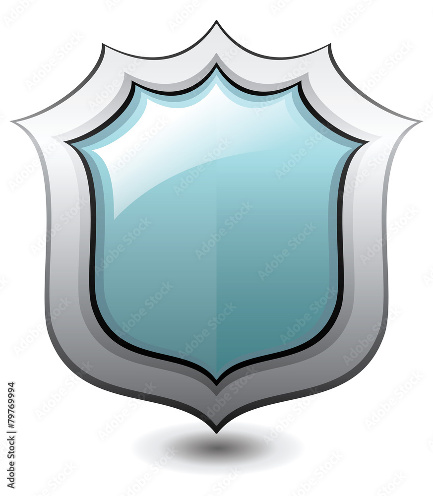 Vector illustration of Clear shield