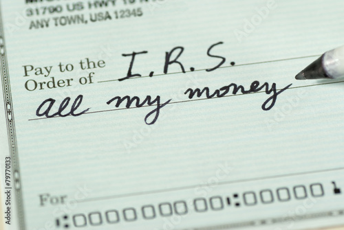 Check to Internal Revenue Service for All My Money photo