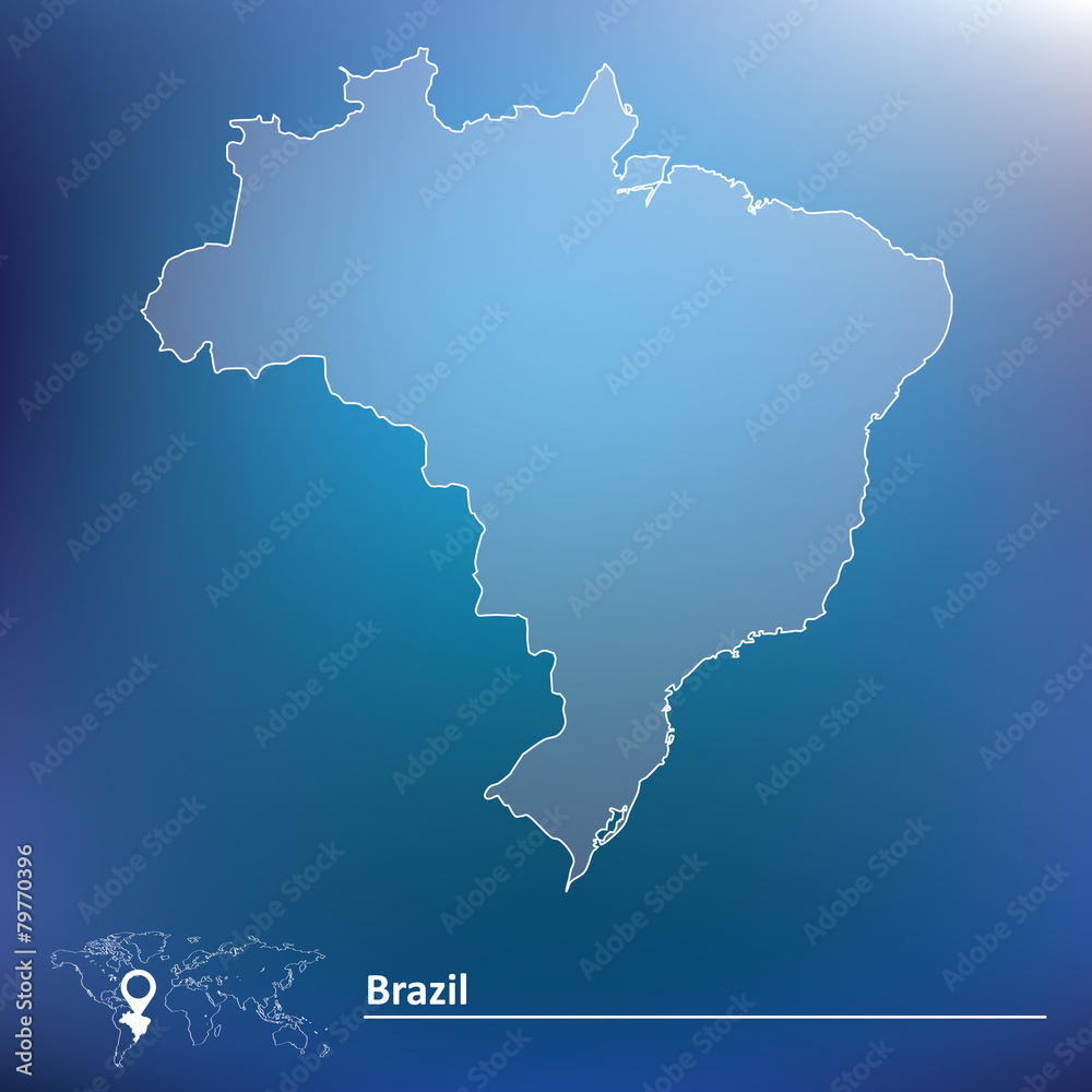 Obraz premium Map of Brazil