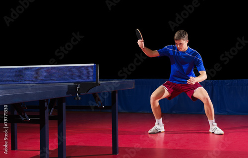 Young table tennis player