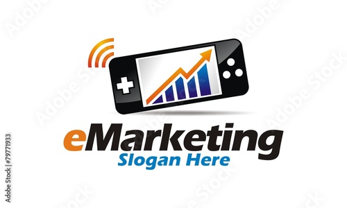 E- Marketing logo vector photo