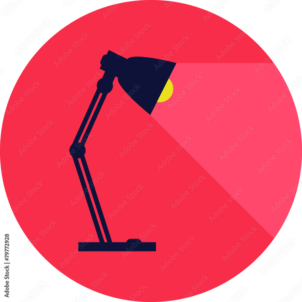 table-lamp, desk lamp, reading-lamp with light, flat style table-lamp, desk lamp, reading-lamp with light, flat style