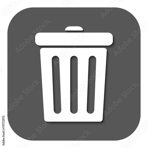 The trashcan icon. Dustbin symbol. Flat