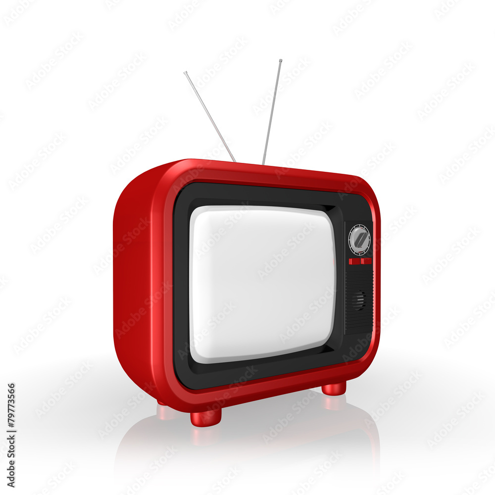 Retro TV , on a white background Retro TV , on a white background