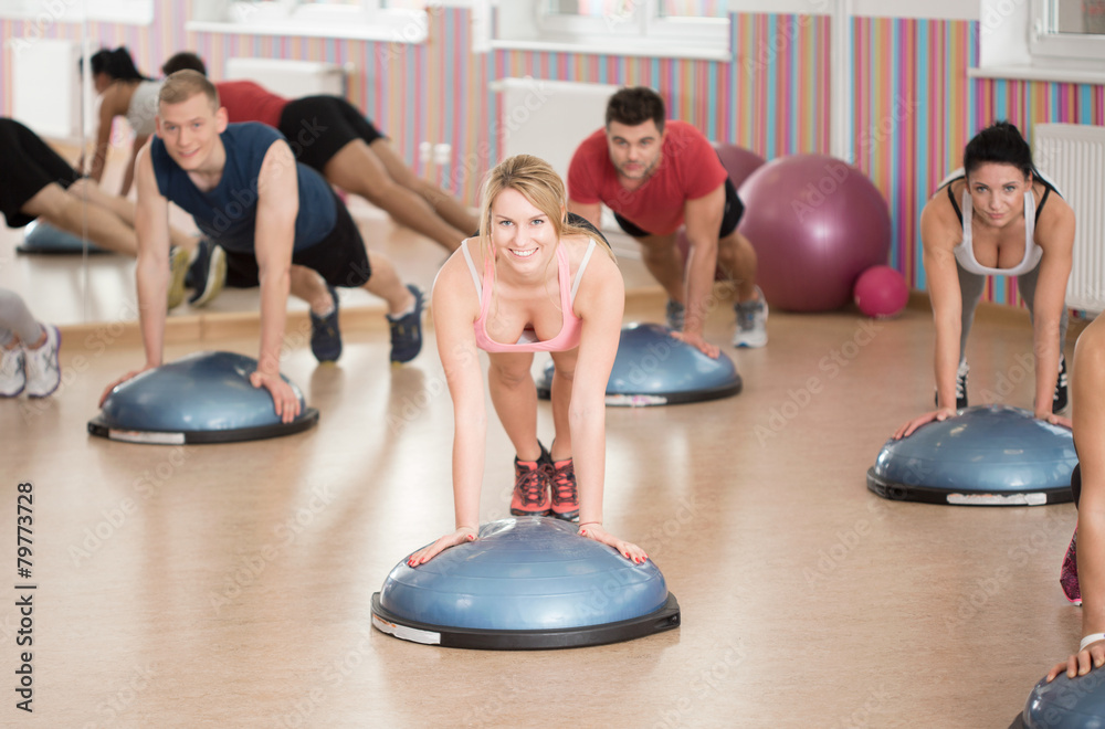 Obraz premium Push-ups on bosu