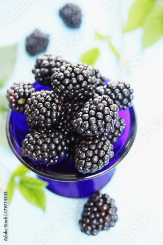 blackberries, top view
