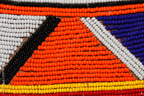 Canvas Print African beads of the Masai tribe, Kenya