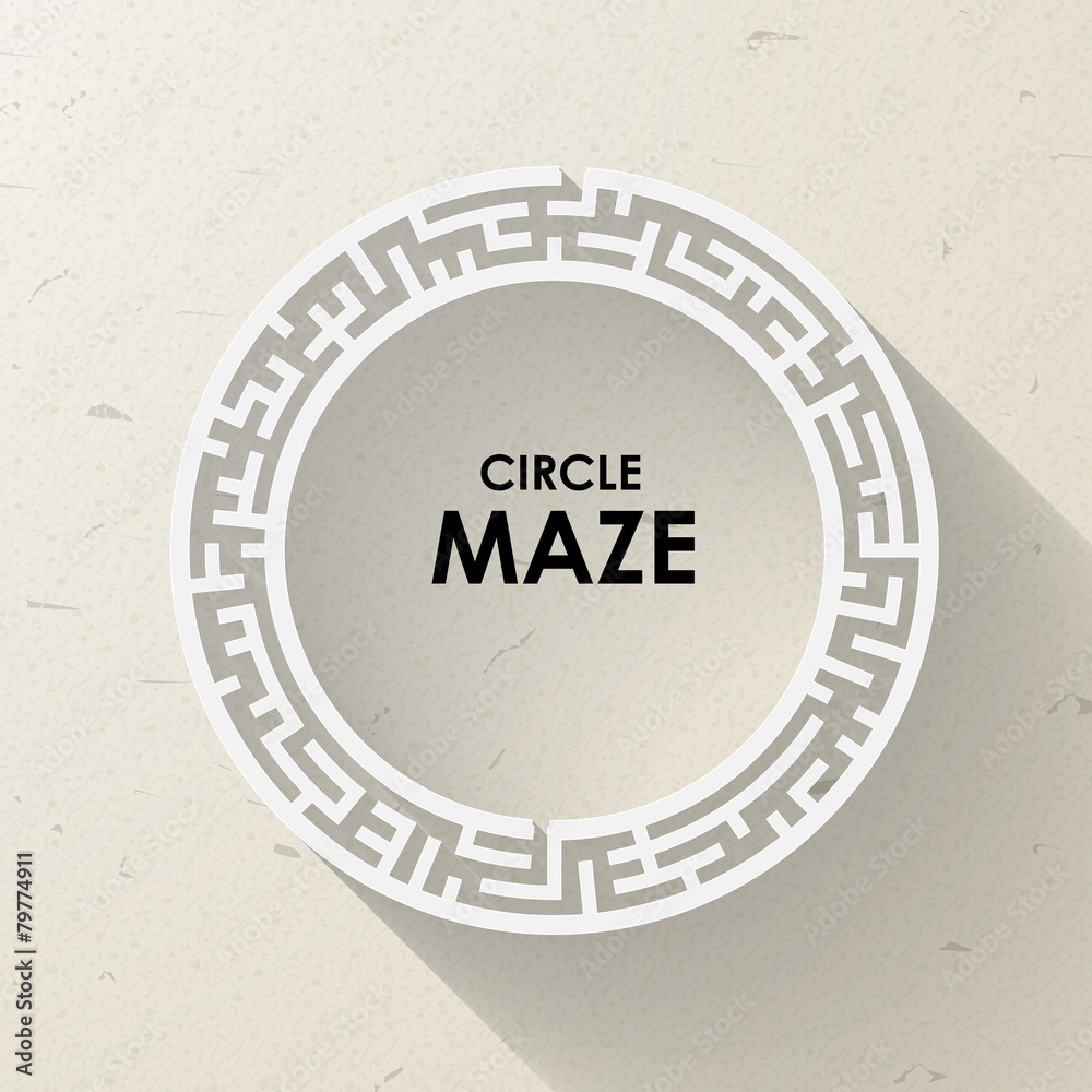 elegant circular maze with shadow