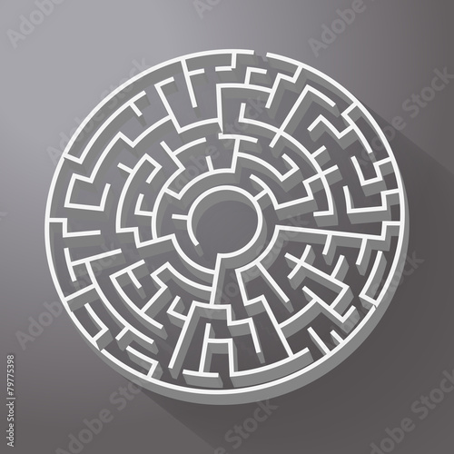 elegant circular maze with shadow