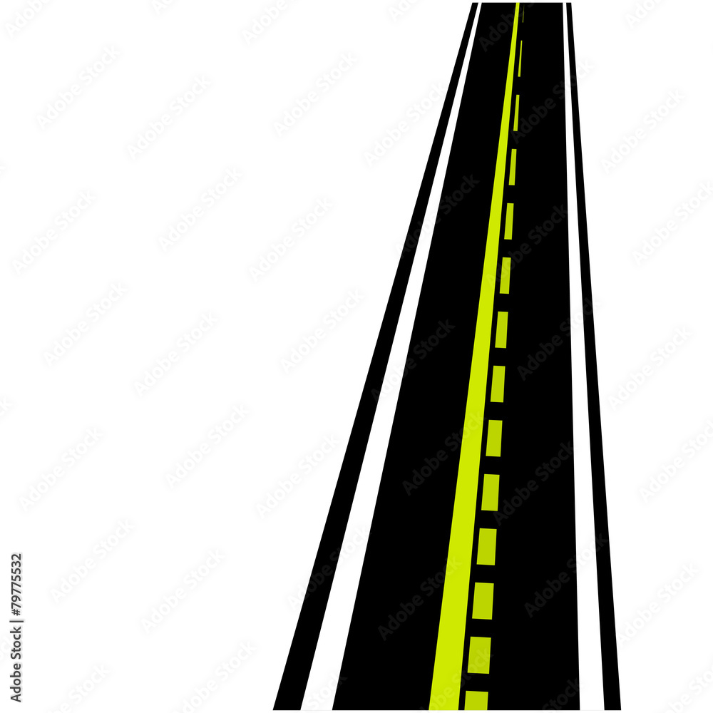 road on white backgorund