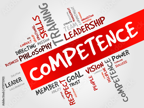 COMPETENCE word cloud, business concept
