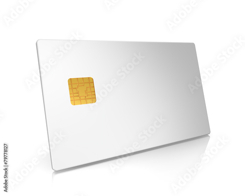 white credit card , isolated on white background