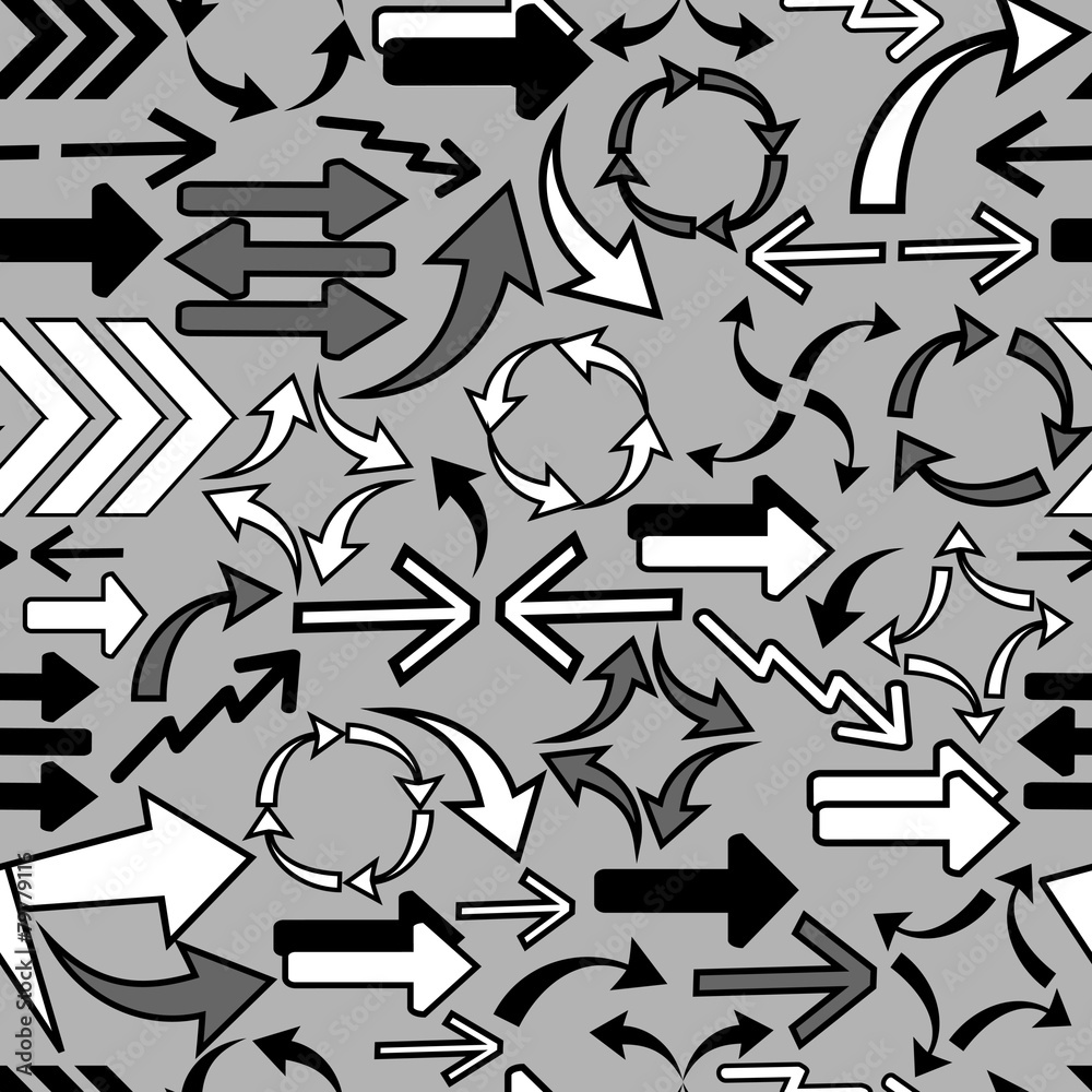 Various arrows seamless pattern