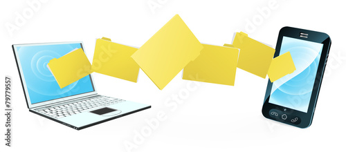 Laptop phone file transfer