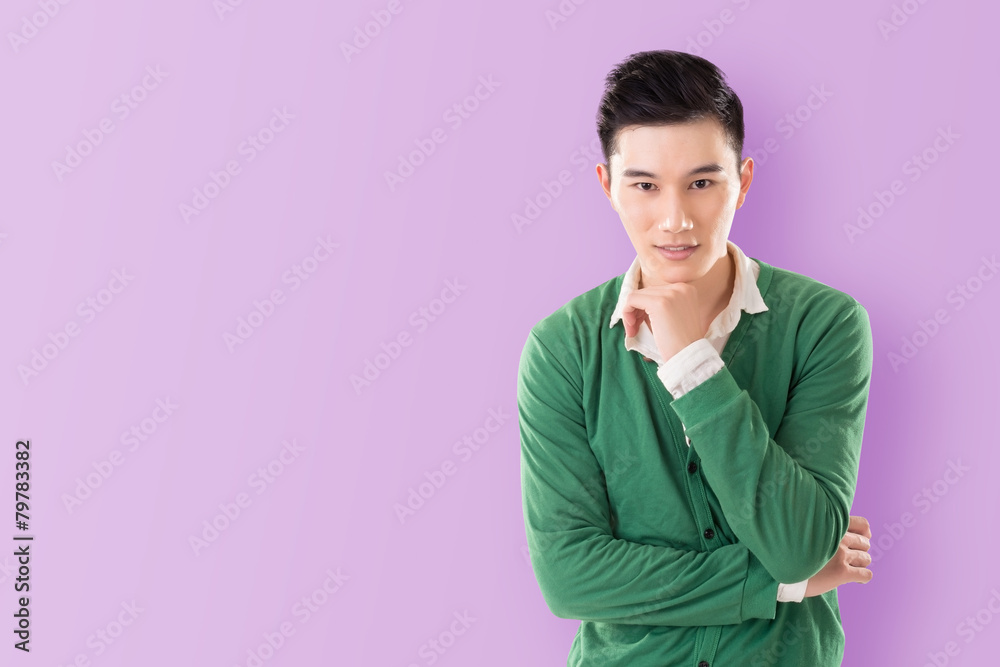 Obraz premium Sensitive Asian young man