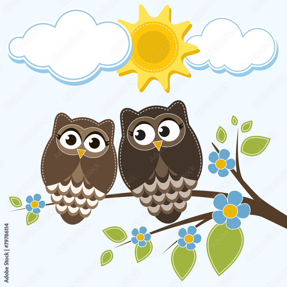Fototapeta premium Two owls
