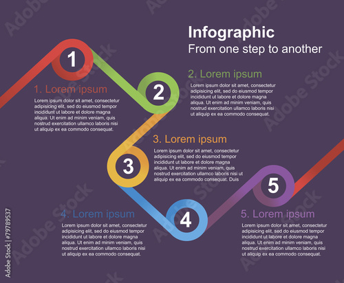 Infographic elements. Instruction steps.