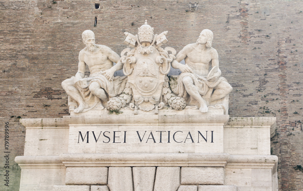 Naklejka premium Entrance Vatican Museum in Vatican City in Rome