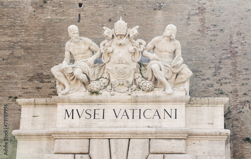 Entrance Vatican Museum in Vatican City in Rome photo