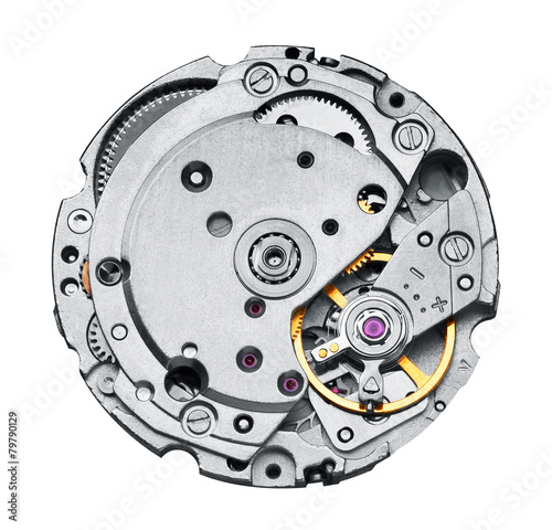 Clock mechanism with gears