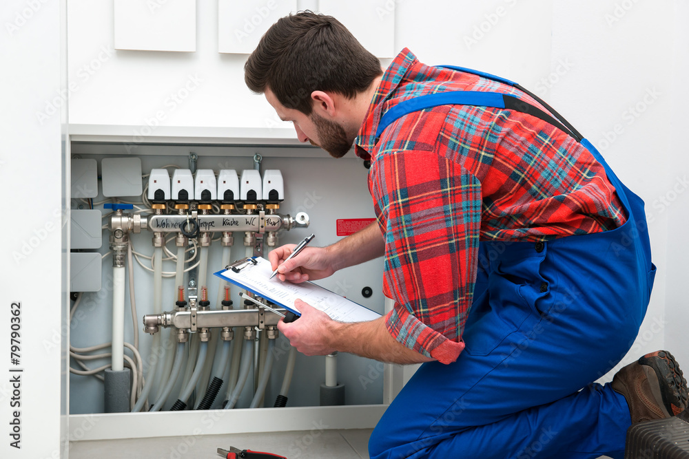 Foto Technician servicing the underfloor heating