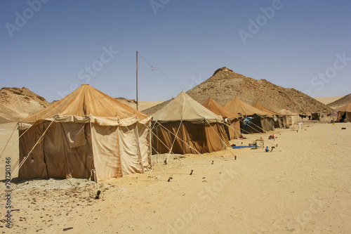 Camp in Sahara desert