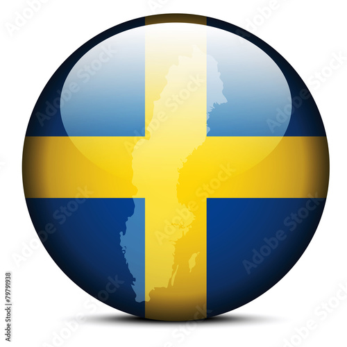 Map on flag button of Kingdom Sweden