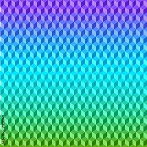 Abstract vector 3D cubes geometric bright colored background